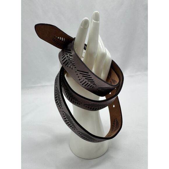 Fossil Bronze Leather Belt Western - Picture 3 of 7